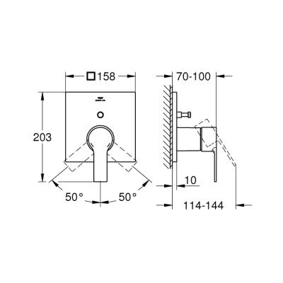 Grohe Allure Ankastre BanyoDuş Bataryası - 19315001 - 2