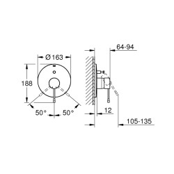 Grohe Essence Ankastre BanyoDuş Bataryası - 19285A01 - 2
