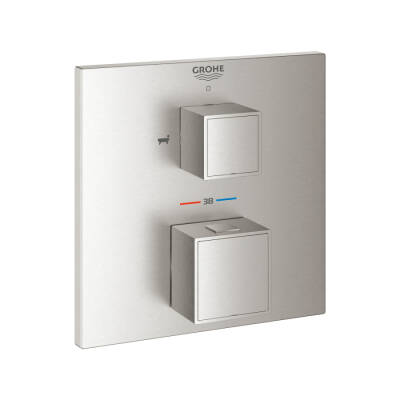 Grohe Grohtherm Cube Çift Yönlü Ankastre Termostatik Banyo Bataryası - 24155Dc0 - 1