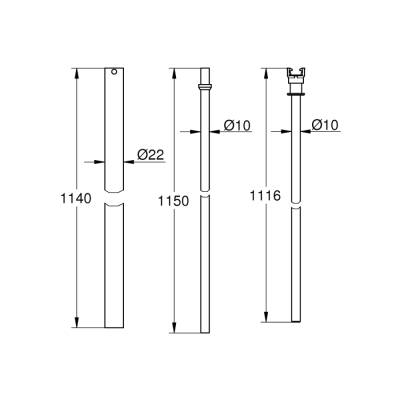 Grohe TadilatYenileme İçin Duş Sistemi Borusu - 48053000 - 2